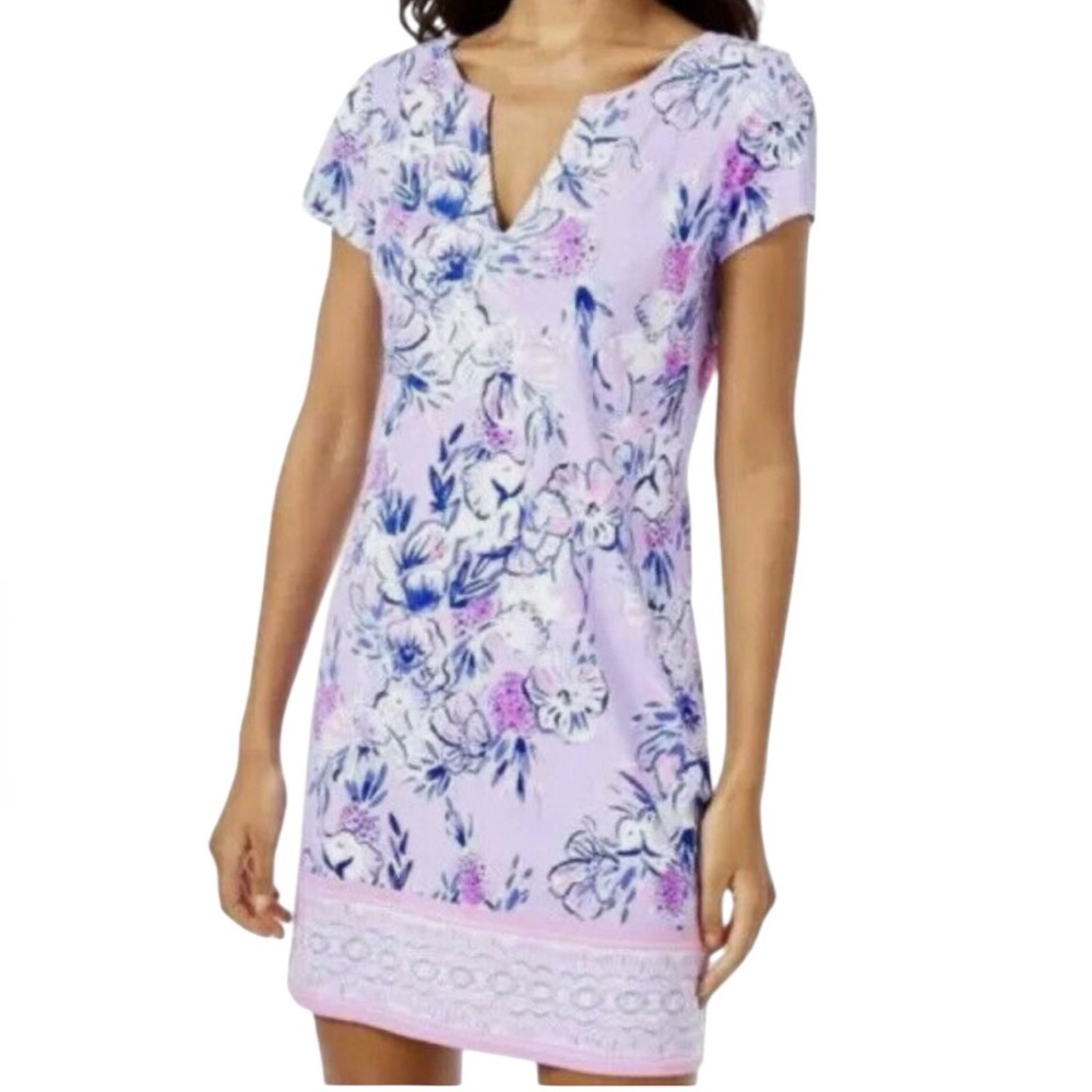 Lilly Pulitzer Sophiletta Dress in Light Lilac Trunks In The Air Sz S